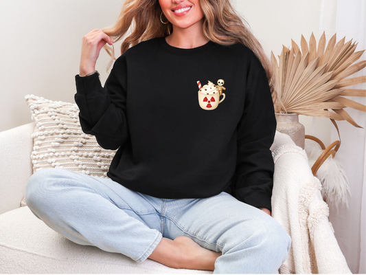 Rad Hot Chocolate with Gingerbread Skeleton