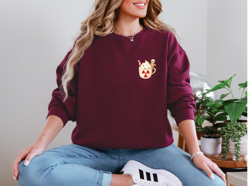 Rad Hot Chocolate with Gingerbread Skeleton